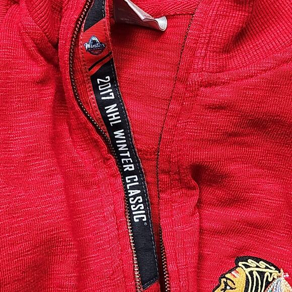Chicago Blackhawks Pullover Mens Medium NHL Quarter Zip 2017 Winter Classic - Picture 10 of 13